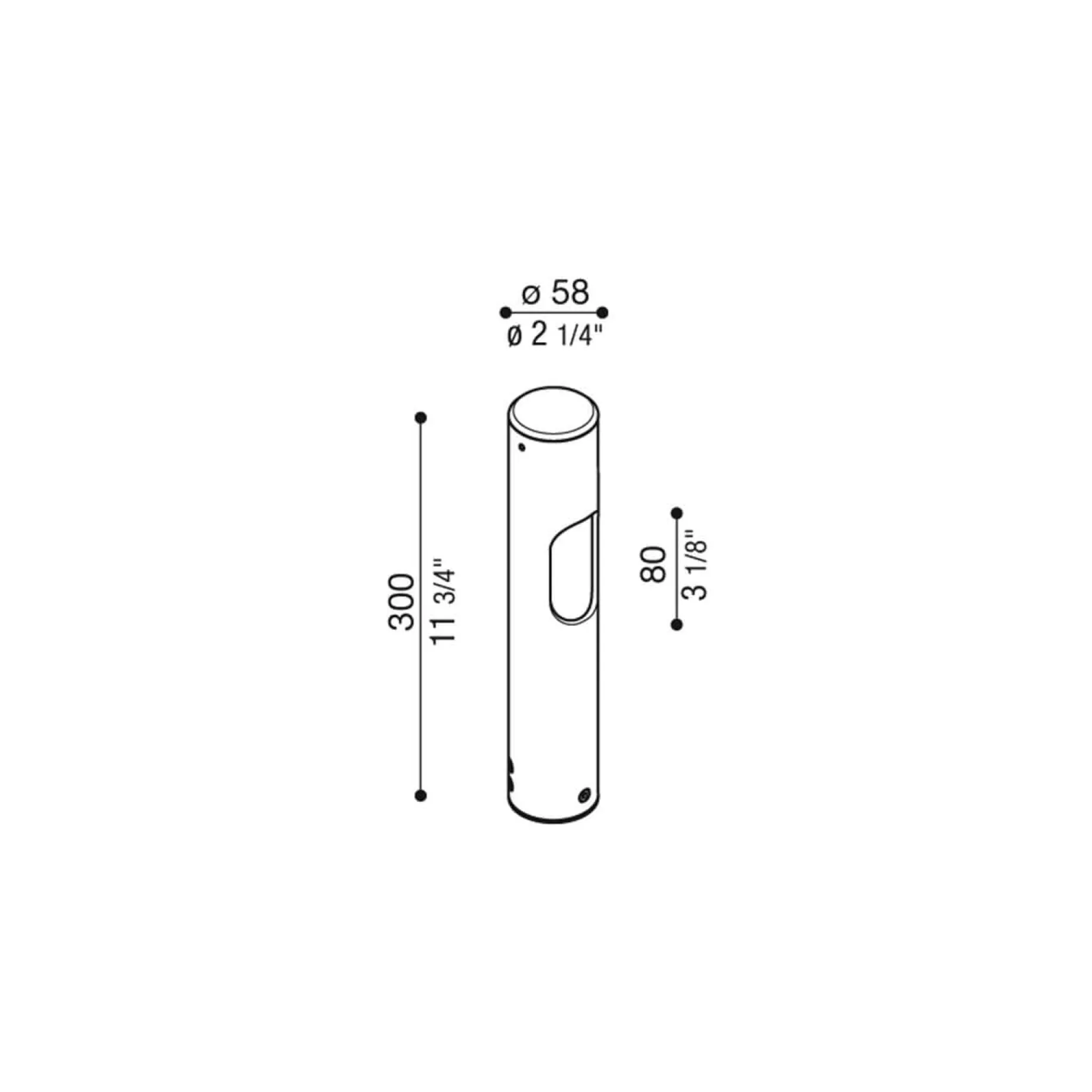 Ago Bollard 90 | grey anodized