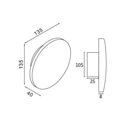 Andes round IP ø13,5 | white