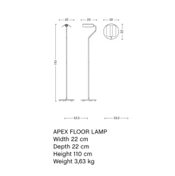 Apex floor lamp | emerald green