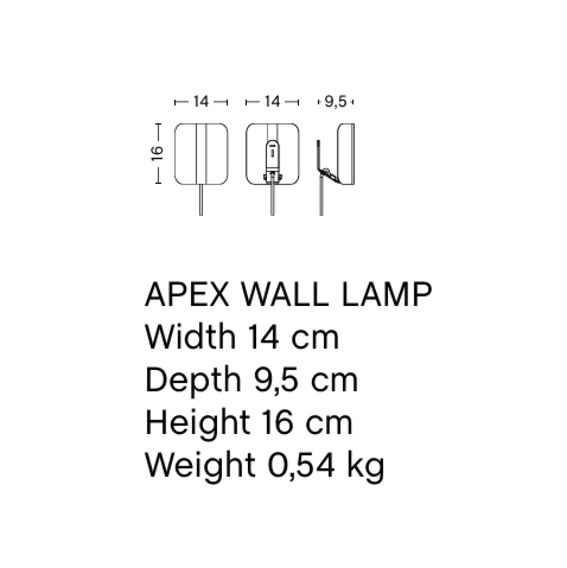 Apex wall lamp | oyster white