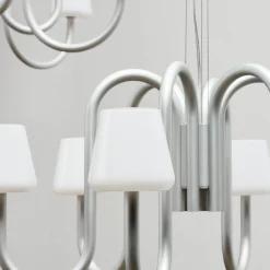 Apollo chandelier ⌀74-106 | white opal glass