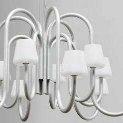 Apollo chandelier ⌀74-106 | white opal glass