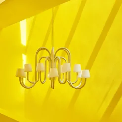 Apollo chandelier ⌀74-106 | white opal glass