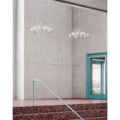 Apollo chandelier ⌀74-106 | white opal glass