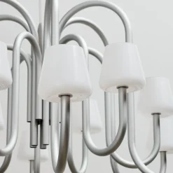 Apollo chandelier ⌀74-106 | white opal glass
