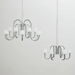 Apollo chandelier ⌀74-106 | white opal glass