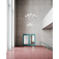 Apollo chandelier ⌀74-106 | white opal glass