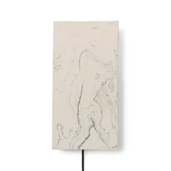 Argilla rectangular wall lamp | marble white