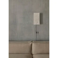 Argilla rectangular wall lamp | marble white