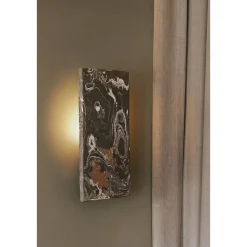 Argilla rectangular wall lamp | marble white