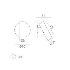 Atria recessed wall lamp | bronze