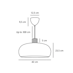 Aurelio pendant ⌀42 | black