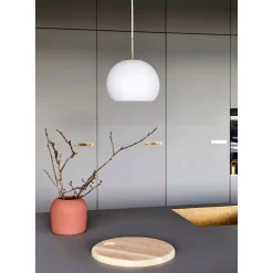 Ball 18 glass pendant | sand grey
