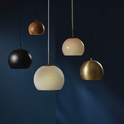 Ball 18 glass pendant | sand grey
