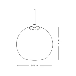 Ball 18 pendant | glossy warm grey