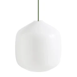 Buoy pendant lamp ⌀30 | opal white / garden green