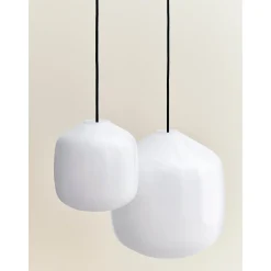 Buoy pendant lamp ⌀30 | opal white / rusty red