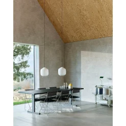 Buoy pendant lamp ⌀30 | opal white / beton grey