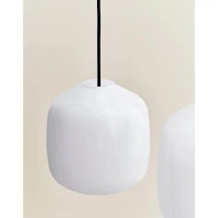 Buoy pendant lamp ⌀30 | opal white / beton grey