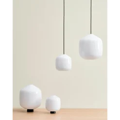 Buoy pendant lamp ⌀30 | opal white / beton grey