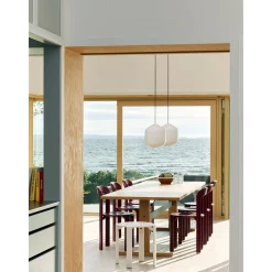 Buoy pendant lamp ⌀20 | opal white / anthracite blue