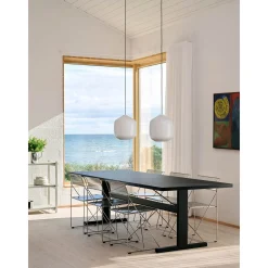 Buoy pendant lamp ⌀20 | opal white / amber yellow