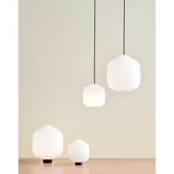 Buoy pendant lamp ⌀20 | opal white / amber yellow