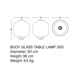 Buoy table lamp ⌀20-ø30 | opal white