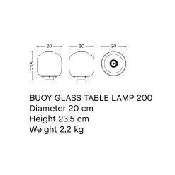 Buoy table lamp ⌀20-ø30 | opal white