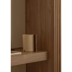 Cata table | walnut and natural papyrus