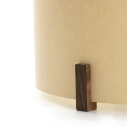 Cata table | walnut and natural papyrus