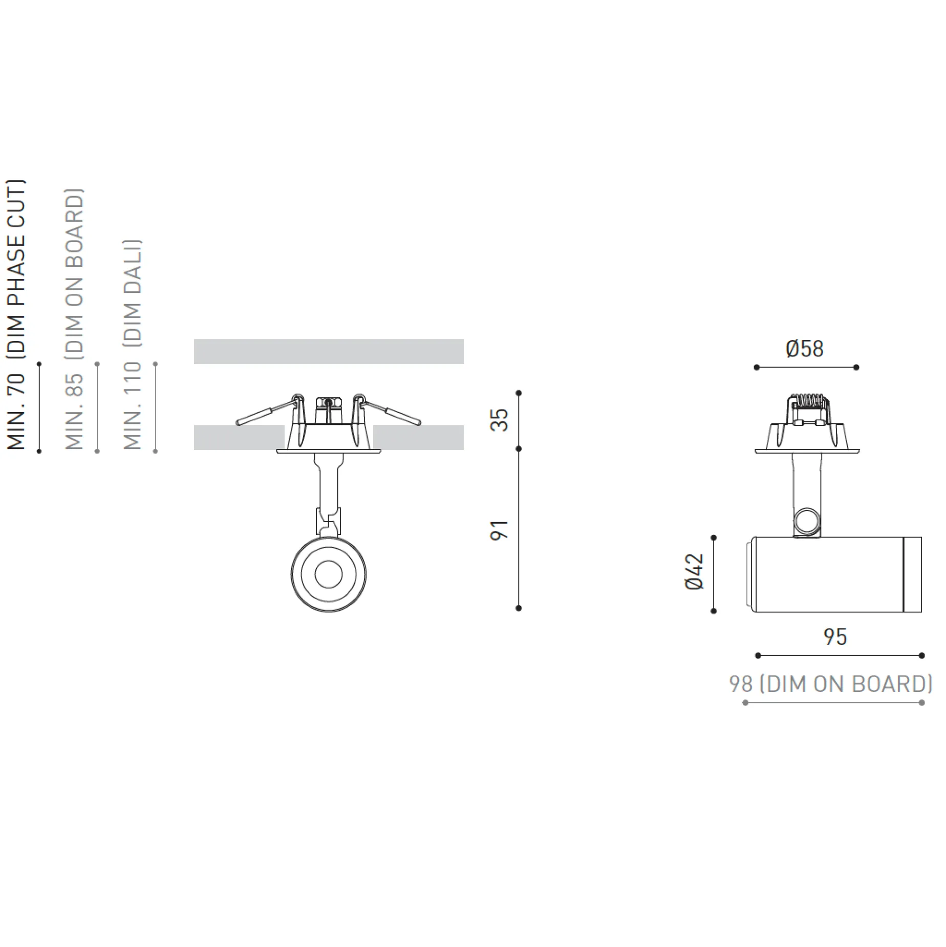 Coco ⌀4,2 recessed | white