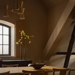Collector chandelier 5 | crème and polished brass