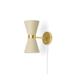Collector wall lamp | crème and polished brass