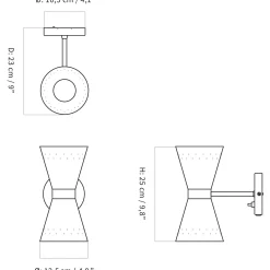 Collector wall lamp | crème and polished brass