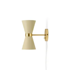 Collector wall lamp | crème and polished brass