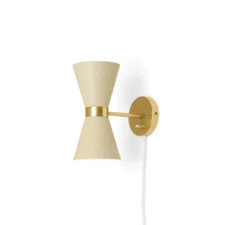 Collector wall lamp | crème and polished brass