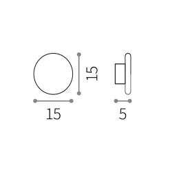 Cover round | 15 white