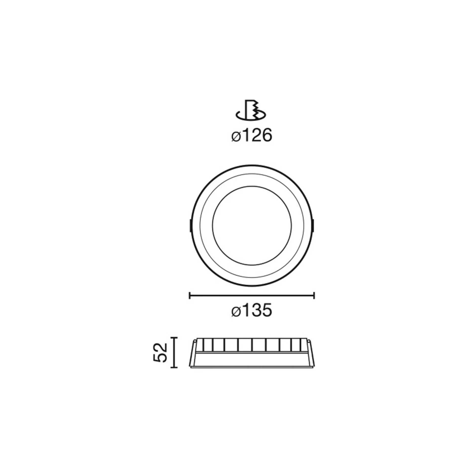 Croc recessed ø10-18 IP44 | white