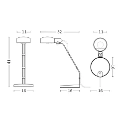 Cupola desk lamp | clear anodised aluminium