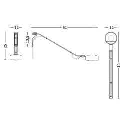 Cupola wall lamp | clear anodised aluminium