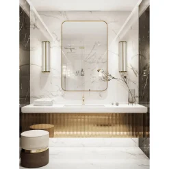 Diva wall lamp IP44 | H30-60 antique gold