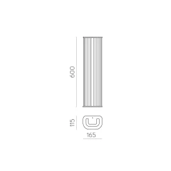 Diva wall lamp IP44 | H30-60 antique gold