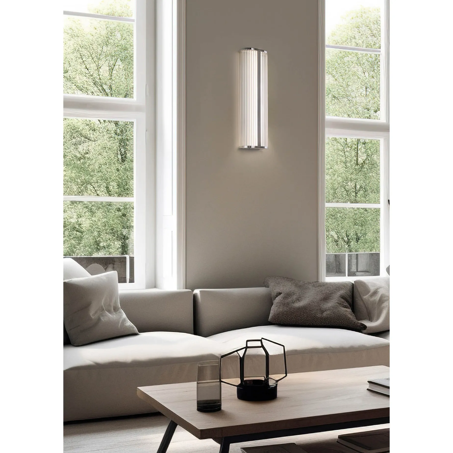Diva wall lamp IP44 | H30-60 chrome