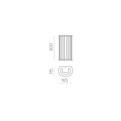Diva wall lamp IP44 | H30-60 chrome