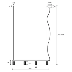 Donna line 120 pendant | black ink