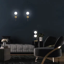 Doris IP44 wall ø12 | antique gold