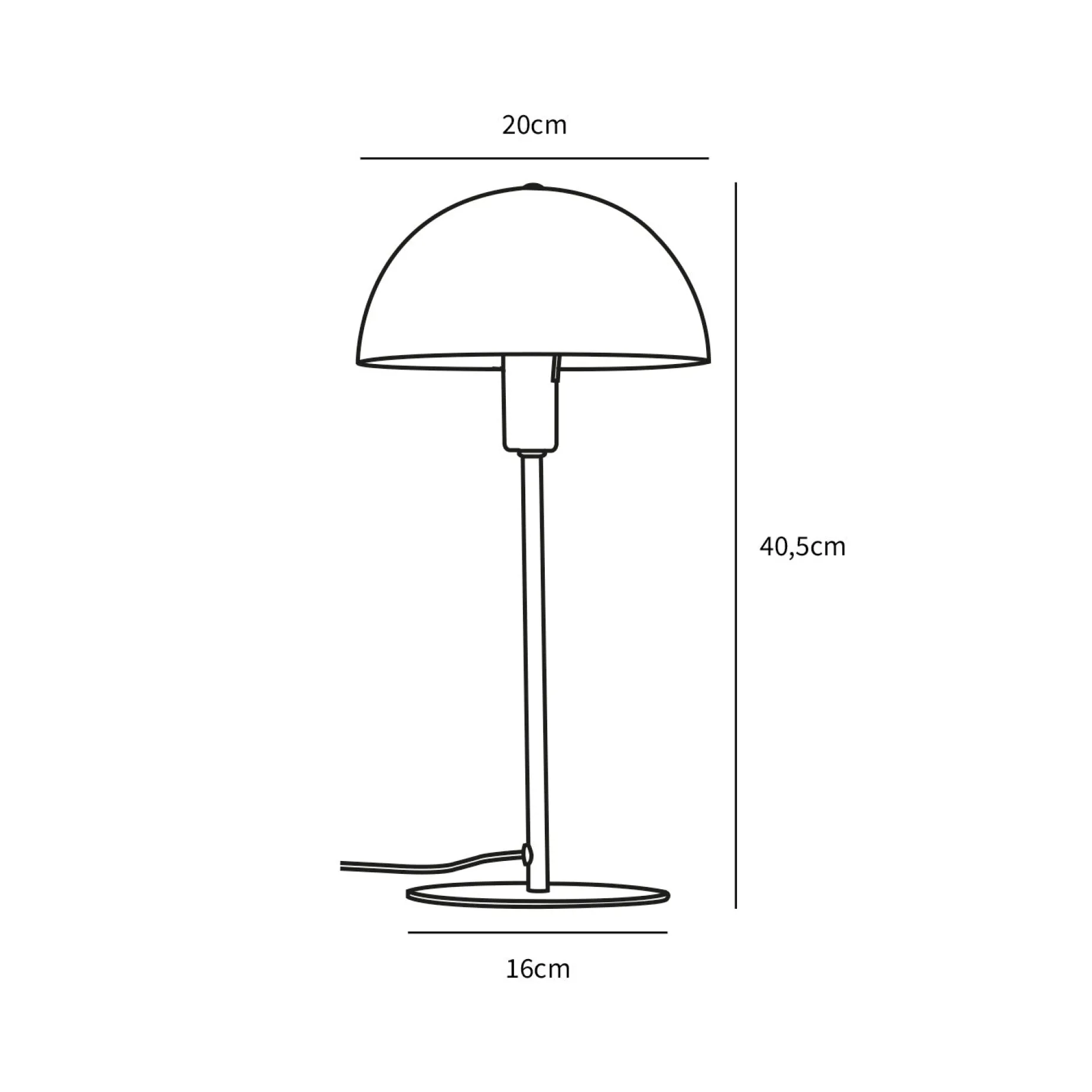 Ellen 20 table | chrome