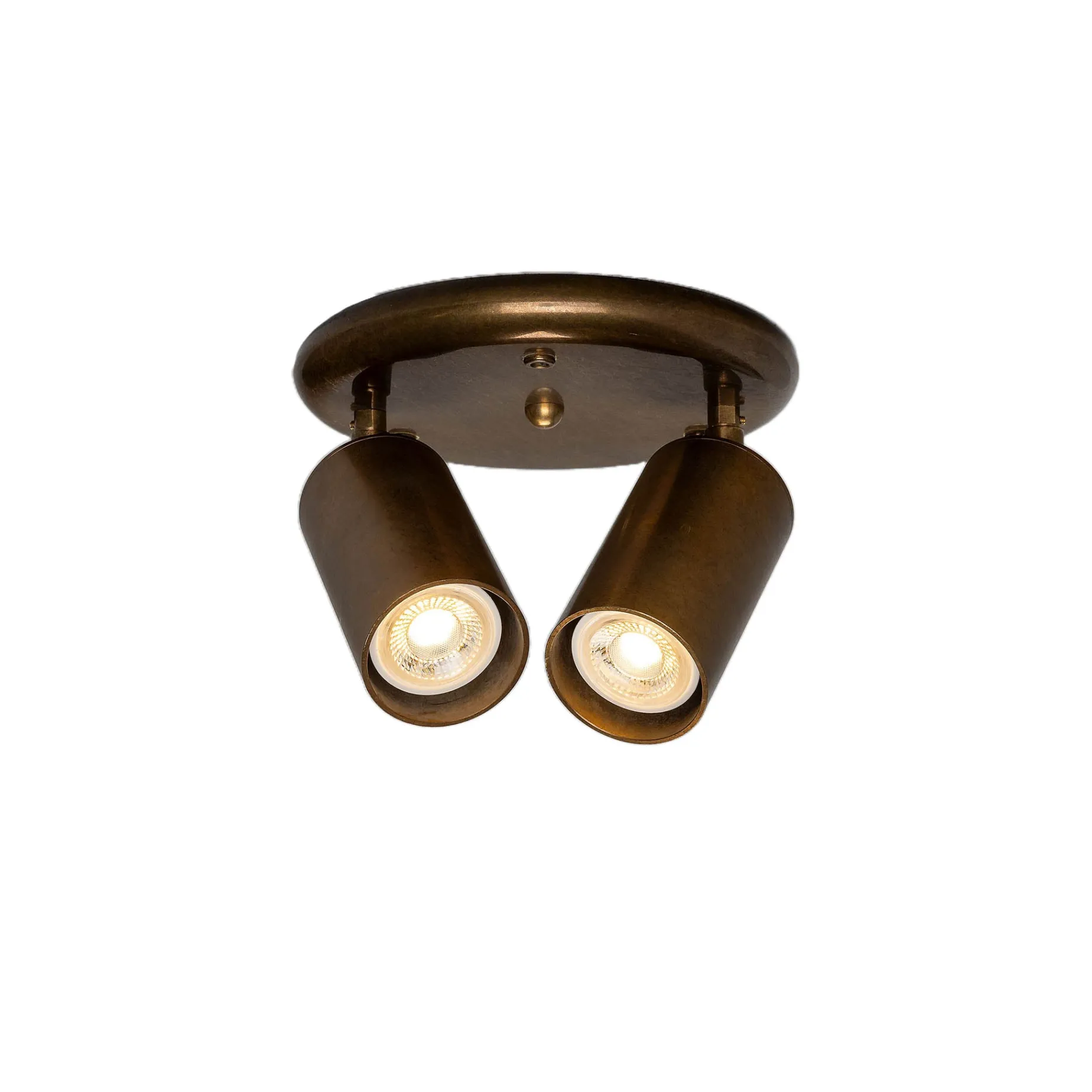 Evanston brass 2-spotlight | satin brass