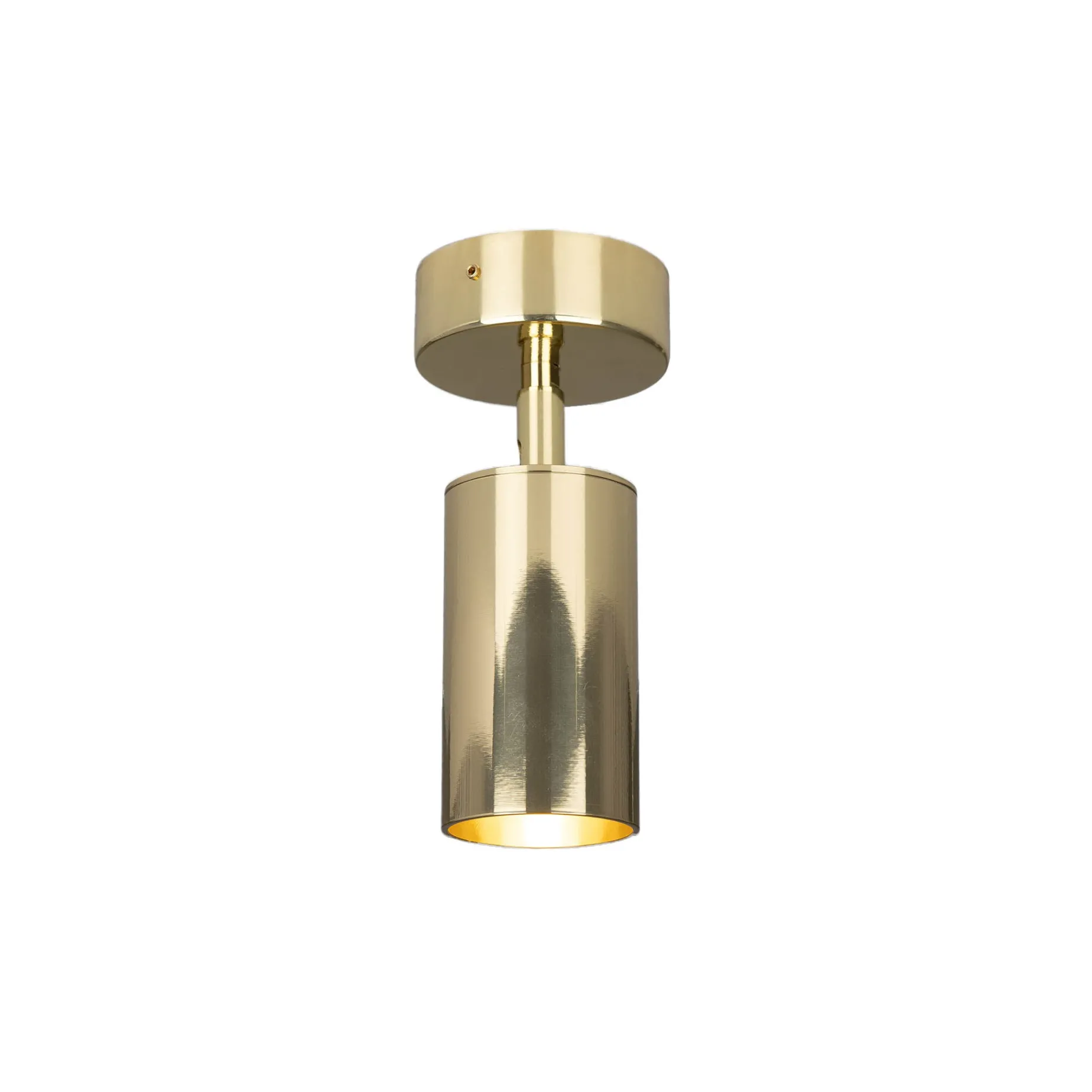 Evanston brass spotlight | antique silver